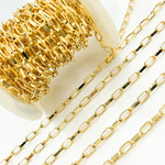 Load image into Gallery viewer, Gold Plated 925 Sterling Silver Flat Oval Link Chain. Y54GP
