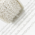 Load image into Gallery viewer, Y113DSS. Sterling Silver Open Textured Heart Chain
