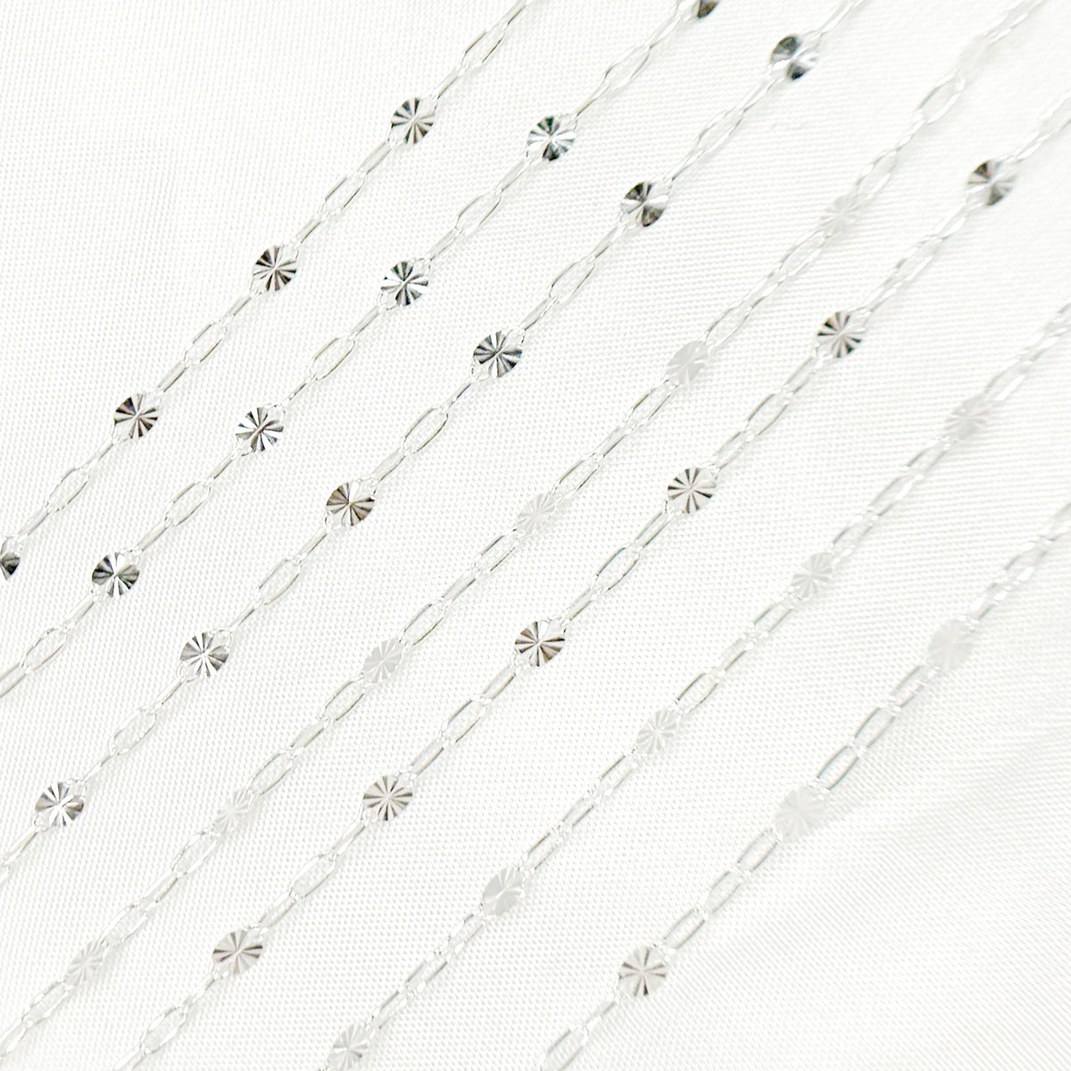 Sterling Silver Paperclip and Diamond Cut Marina Link Chain