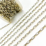 Load image into Gallery viewer, Z114GB. Two Tone Black Rhodium and Gold Plated Paperclip Chain
