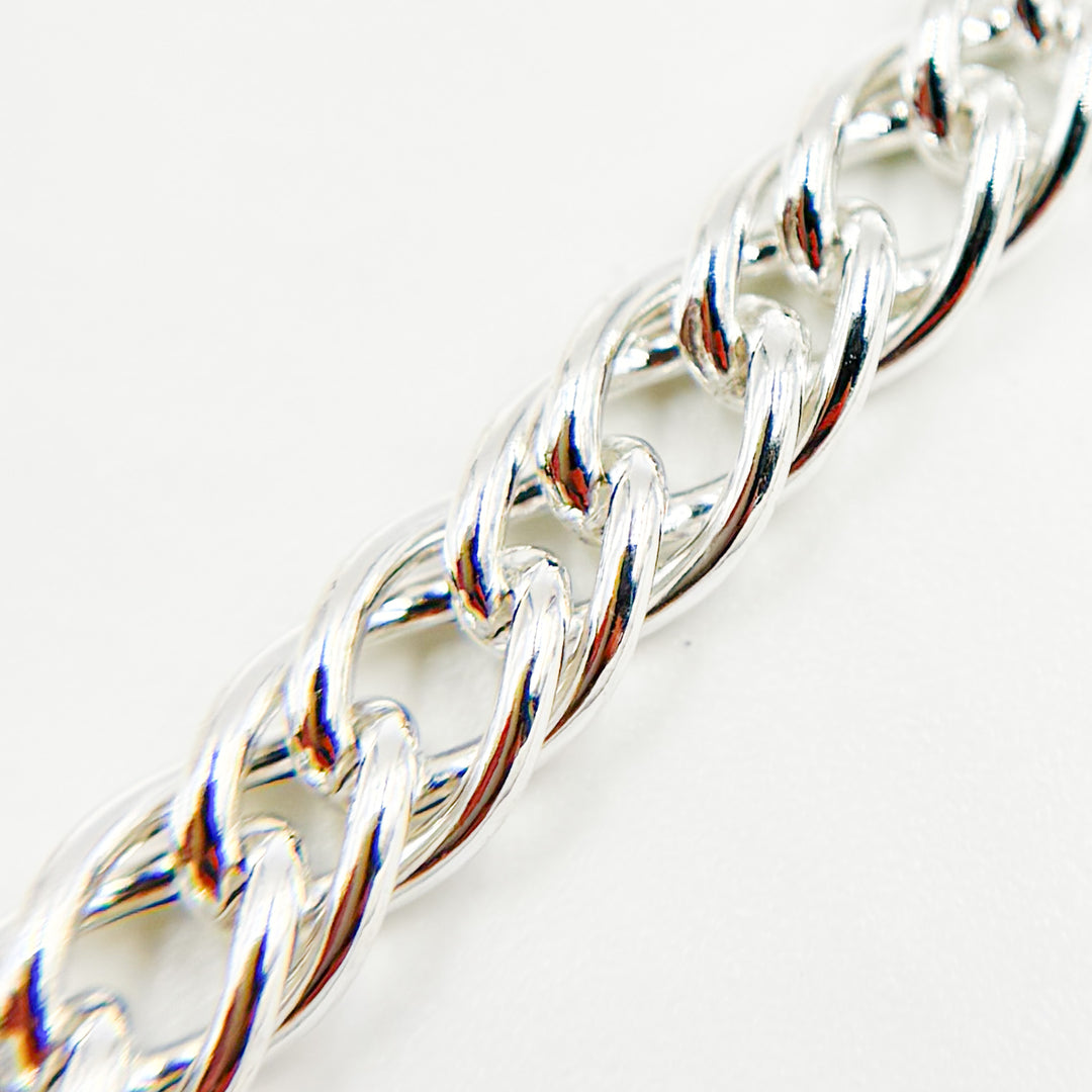 V35SS. Sterling Silver Double Curb Chain