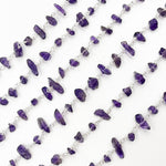 Load image into Gallery viewer, AME35. Amethyst Organic Shape Sterling Silver Wire Chain
