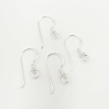 Sterling Silver Coil and Daisy Ear Wire