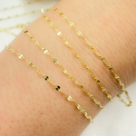 Load image into Gallery viewer, Z46GP. Gold Plated Sterling Silver Flat Marina Link Chain
