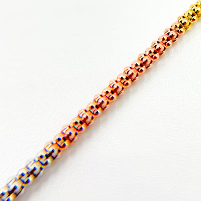 Tri-Tone Sterling Silver Layering Snake Necklace