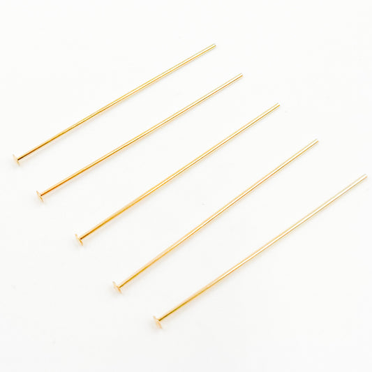 Gauge Gold-filled Flat 1 Inch Headpin
