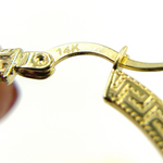 Load image into Gallery viewer, GER119. 14K Solid Gold Hollow Hoop with Engraving