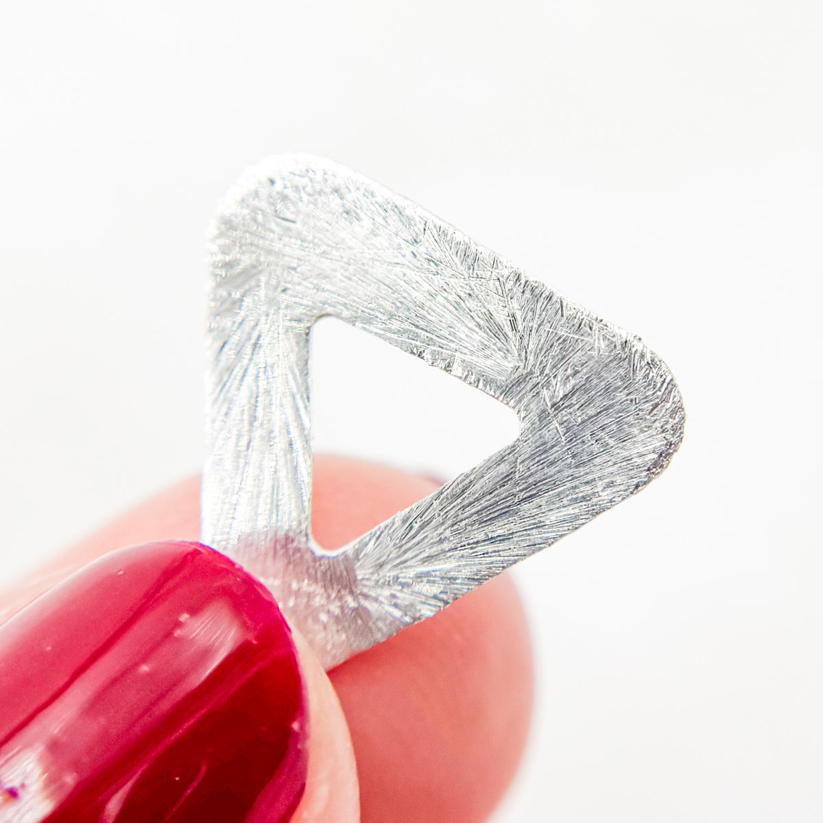 15MM White Sterling Silver Triangle Connector