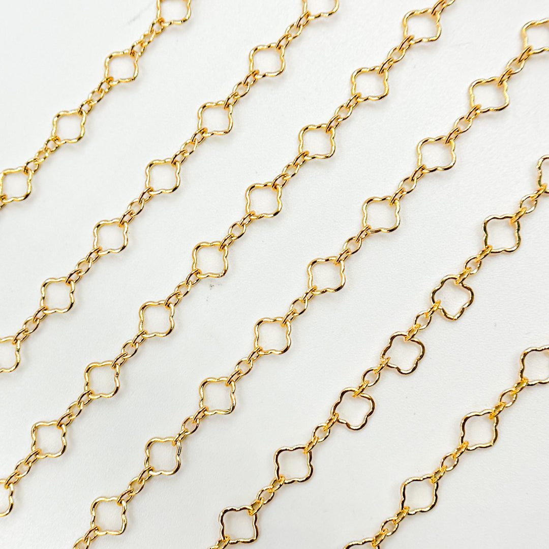 V278GF. 14K Gold Filled Clover and Oval Link Chain