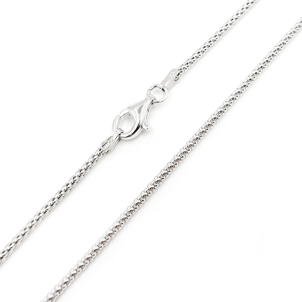 925 Sterling Silver Popcorn Finished Necklace
