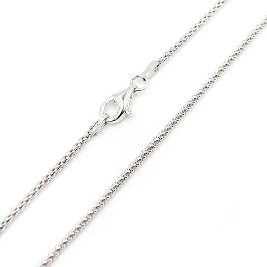 925 Sterling Silver Popcorn Finished Necklace