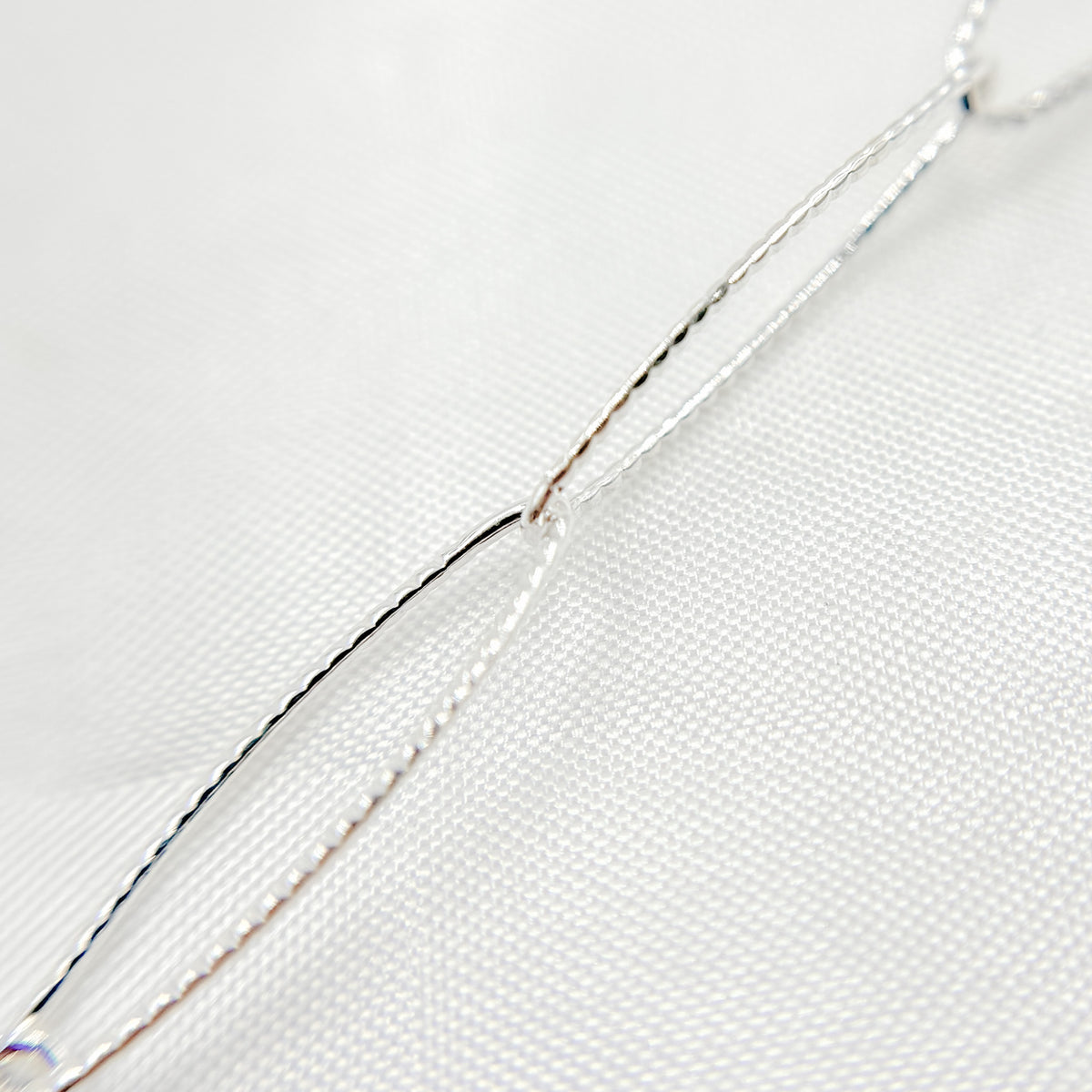 700TWSS. Sterling Silver Twisted Oval Link Cable Chain