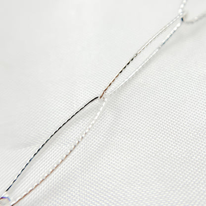 700TWSS. Sterling Silver Twisted Oval Link Cable Chain