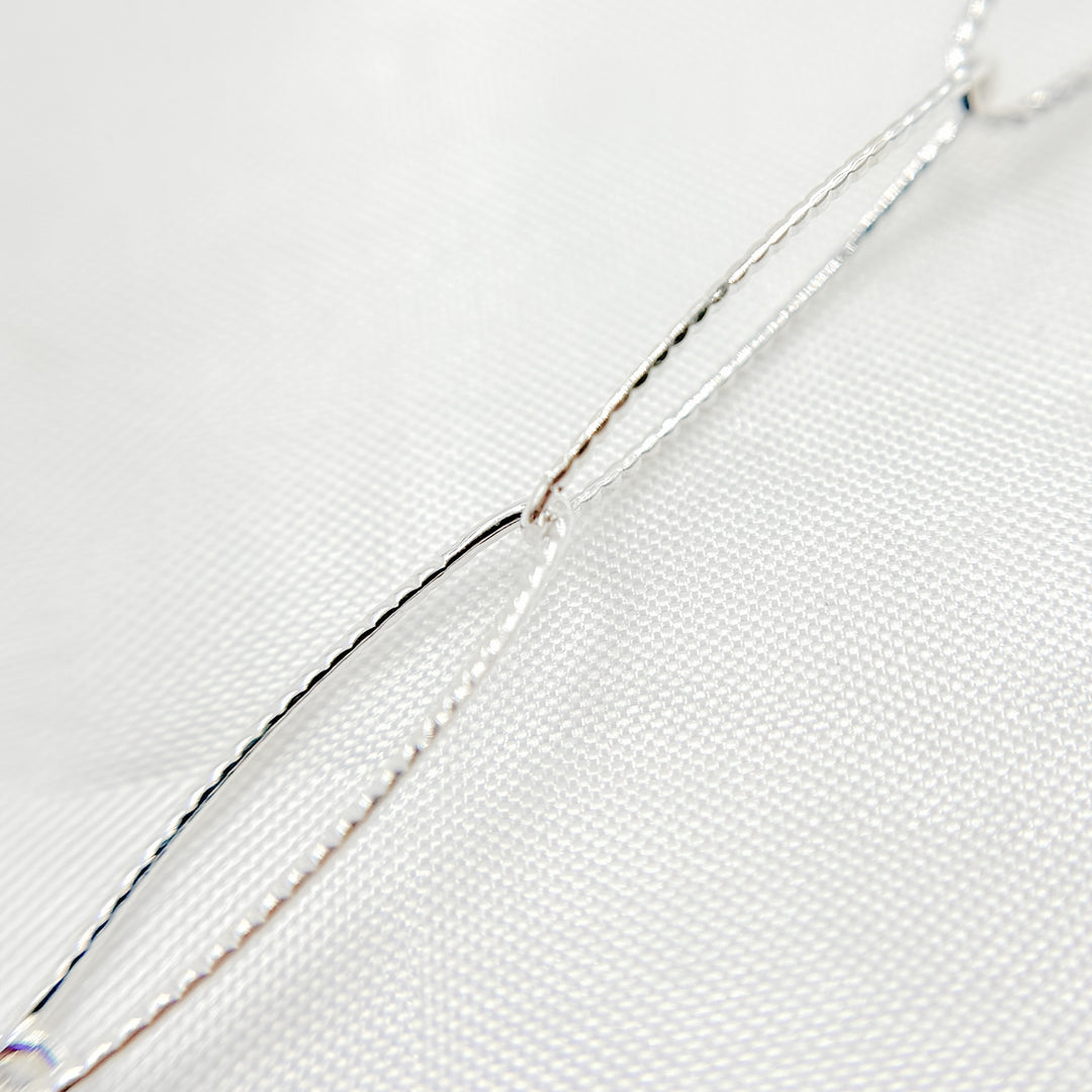 700TWSS. Sterling Silver Twisted Oval Link Cable Chain