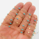 Load image into Gallery viewer, V295ENGF. 14K Gold Filled Enamel Chain with Paperclip &amp; Diamond-Cut Marina Links