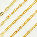 Load image into Gallery viewer, Gold Plated 925 Sterling Silver Flat Marina Link Chain. Z51GP
