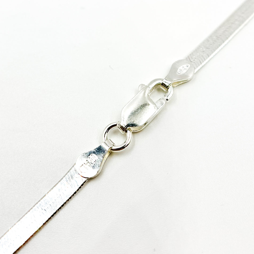 Sterling Silver Herringbone Necklace