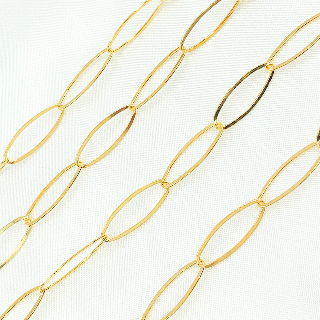 700FGF. 14k Gold Filled Flat Oval Link Chain.