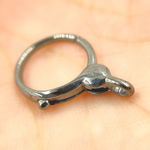Load image into Gallery viewer, Black Rhodium 925 Sterling Silver Round Trigger Clasp 23x16mm. 239
