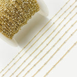 Load image into Gallery viewer, XM/S1322E/11S. 14k Gold Filled Cable with Sterling Silver Beads Satellite Chain