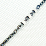 Black Rhodium 925 Sterling Silver Satellite 3 Cubes Chain