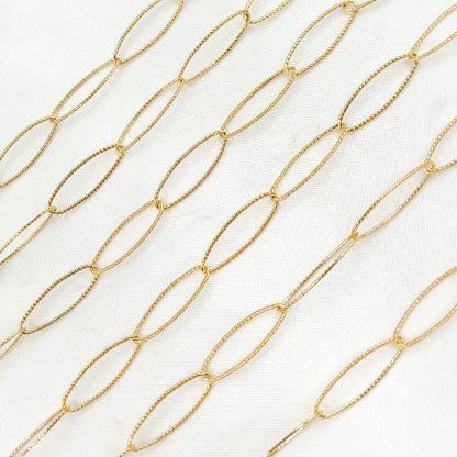14K Gold Filled Twisted Oval Link Chain
