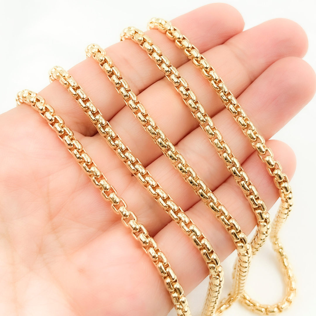 14k Gold Filled Smooth Box Chain. 420GF