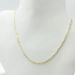 Load image into Gallery viewer, 040FLCL2T5. 14K Solid Yellow Gold Diamond Cut Paperclip Necklace.
