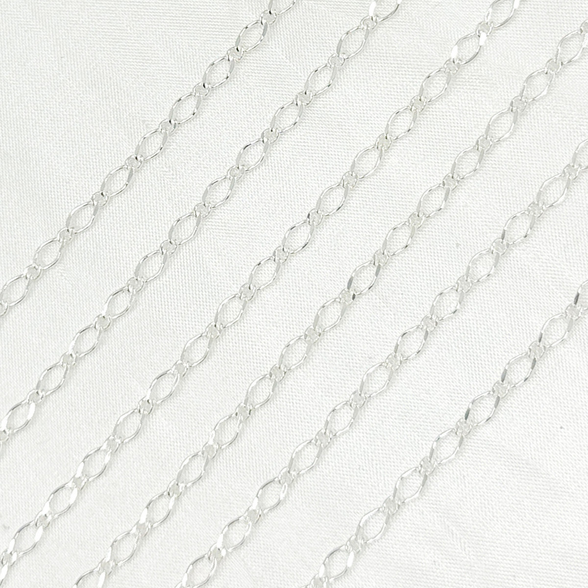 925 Sterling Silver Long & Short Link Chain
