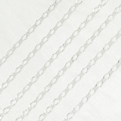 925 Sterling Silver Long & Short Link Chain