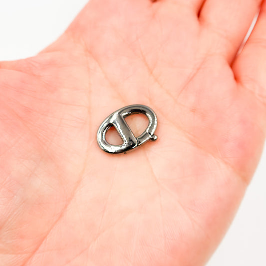 Black Rhodium Sterling Silver Marina Clasp