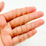 Load image into Gallery viewer, V100GP. Gold Plated Sterling Silver Oval Cable Chain