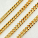 Load image into Gallery viewer, 7005GP. Gold Plated 925 Sterling Silver Smooth Curb Link Chain
