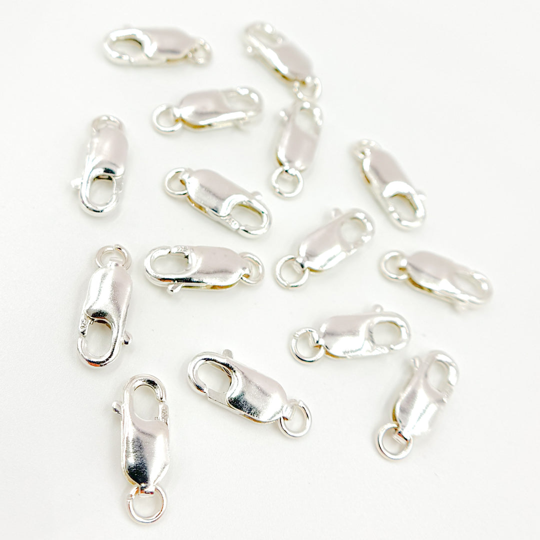 0925LC2SS. 12MM White Sterling Silver Lobster Clasp