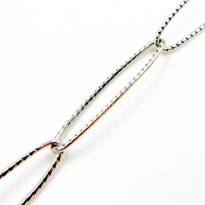 Oxidized Sterling Silver Twisted Oval Link Chain