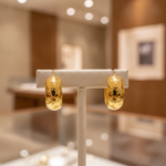 Load image into Gallery viewer, GER94. 14K Gold Smooth Hollow Hoop Earrings
