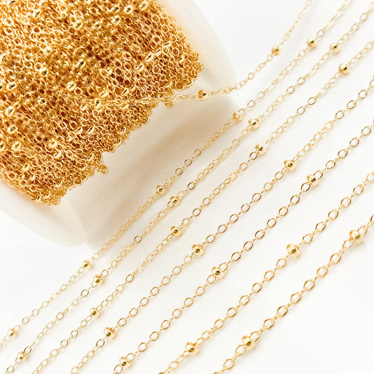 14K Gold Filled Ball Satellite Chain