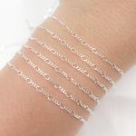 Load image into Gallery viewer, Y20SS. Sterling Silver 1 Link Long and 3 Curb Links Chain in Between
