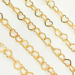 Load image into Gallery viewer, 1408FGF. Gold Filled Flat Heart Link Chain