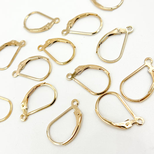 Gold Filled Plain Leverback with Ring Ear Wire