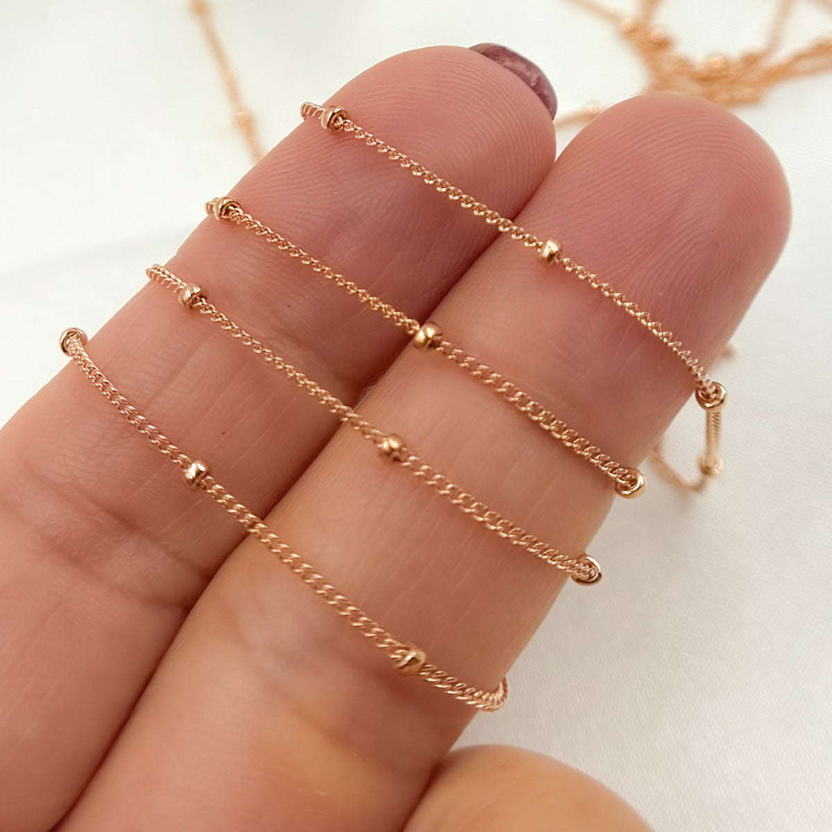 Rose Gold Filled Satellite Chain