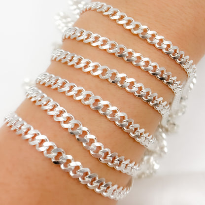 Sterling Silver Flat Curb Chain