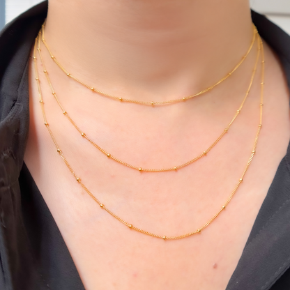 14K Gold-Filled Satellite Ball Finished Necklace