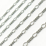 Load image into Gallery viewer, V238BR. Black Rhodium Sterling Silver Long and Short Link Chain
