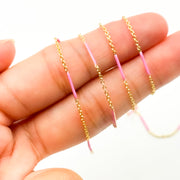 70/7796GF. 14k Gold Filled Enamel Bar Link Chain