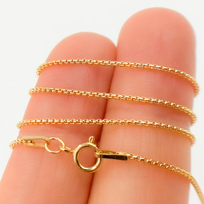 14k Gold Filled Box Finished Necklace