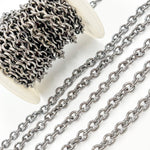 Load image into Gallery viewer, V268BR. Black Rhodium Sterling Silver Heavy Oval Link Chain

