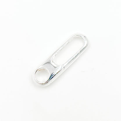 White Sterling Silver Oval Clasp