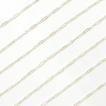 Load image into Gallery viewer, XM/1003K. 14K Gold Filled and Sterling Silver Knurled Link Chain – Long &amp; Short Pattern
