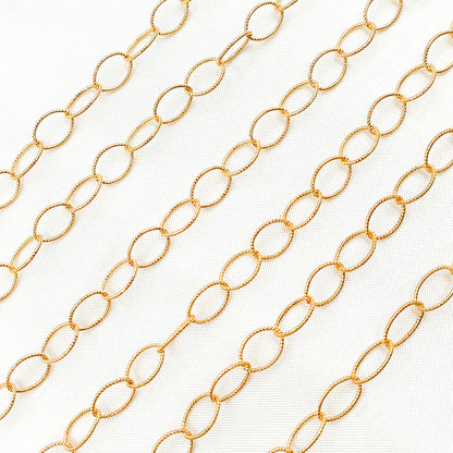 14K Gold Filled Twisted Oval Link Chain